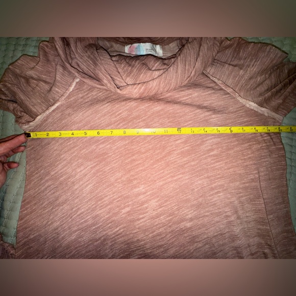 Free People Beach One Body Funnel Neck Boxy Top Pink Cotton OS fits S-M best - Picture 5 of 10